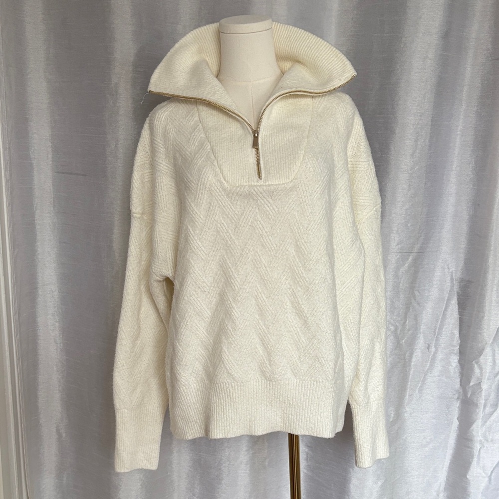 Cynthia Rowley Cream Cowl Neck Sweater
